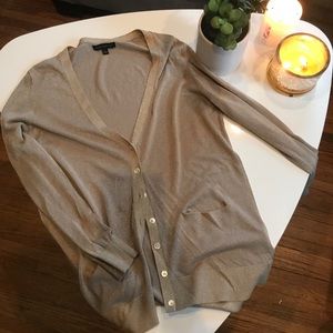 Gold shimmer banana republic cardigan